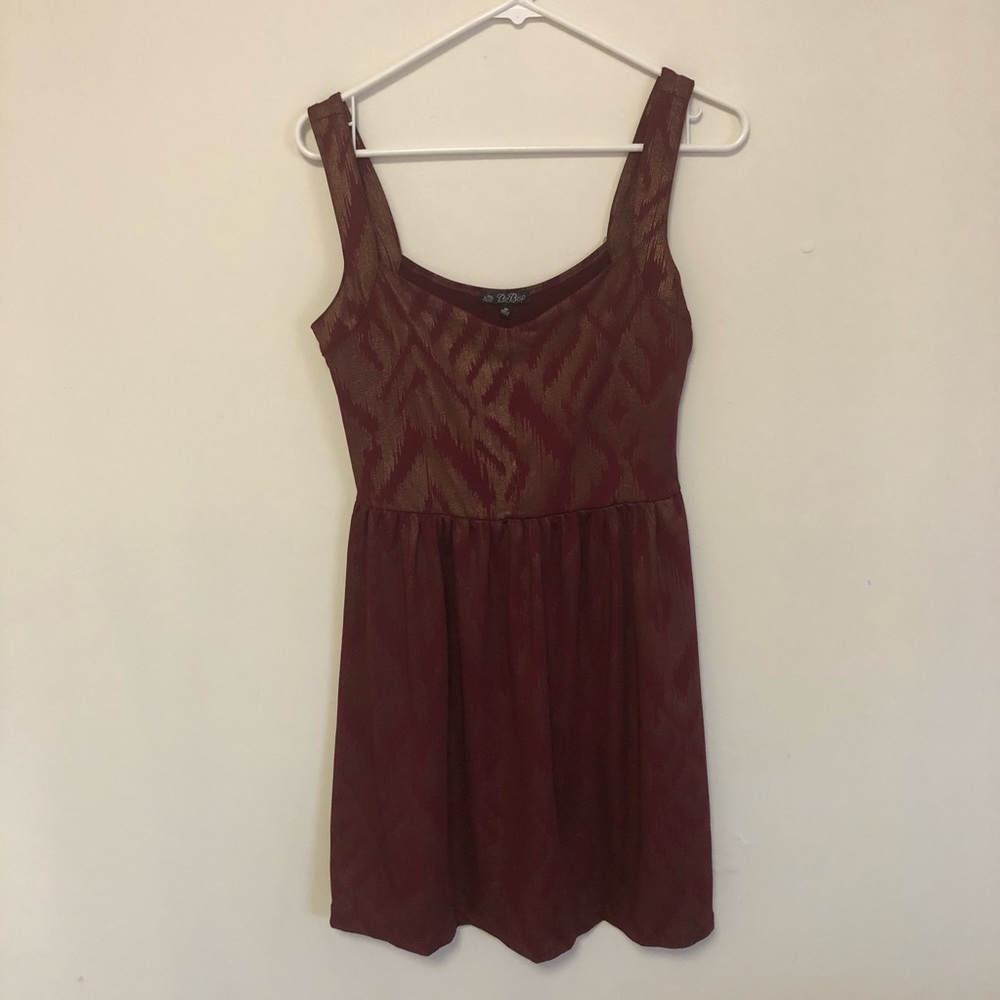 Metallic Red and Gold Dress